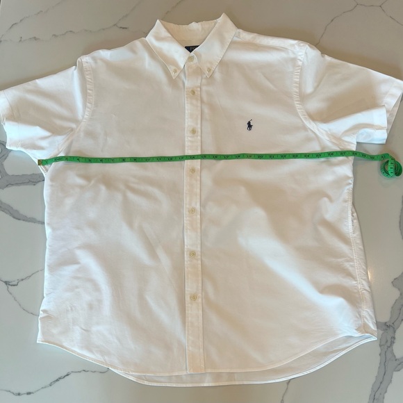 Ralph Lauren Other - Ralph Lauren White Short-Sleeve Button-Down Polo Shirt with Navy Logo